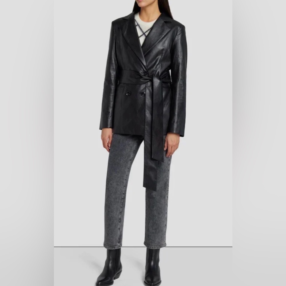 NWT 7 For All Mankind Faux Leather Trench Coat/Blazer/Jacket